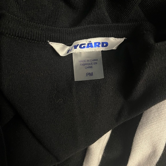 Nygard Black/Cream Top in Pokadots and Stripes!! So Much Fun To Wear!! - Picture 3 of 10